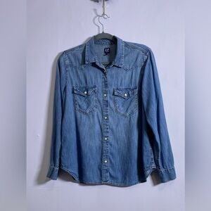 GAP Light Blue Denim Shirt